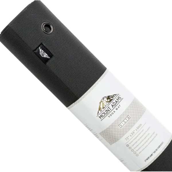 Mount Adams Vista 6mm Yoga Mat (72in x 24in x 1/4in) Durable, Textured, Slip-Resistant Surface