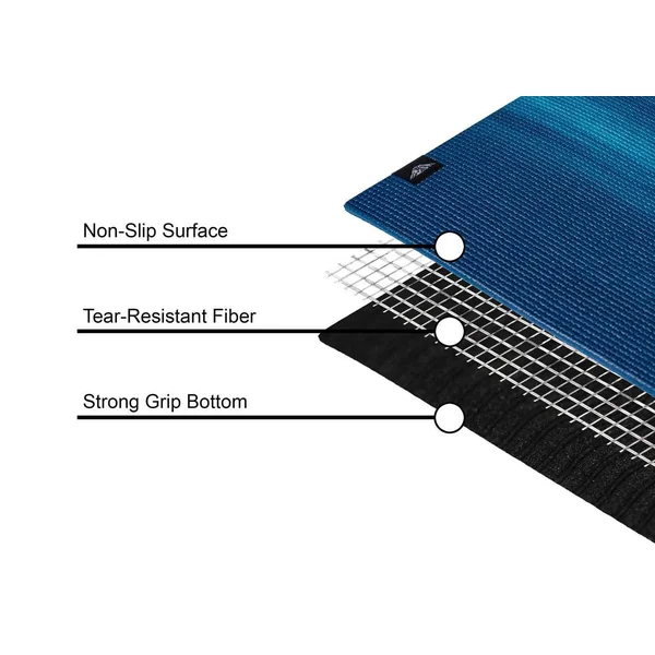 Mount Adams Vista 6mm Yoga Mats 10 Pack (72in x 24in x 1/4in) Durable Durable, Textured, Slip-Resistant Surface