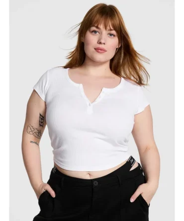 Multi Rib Henley Tee