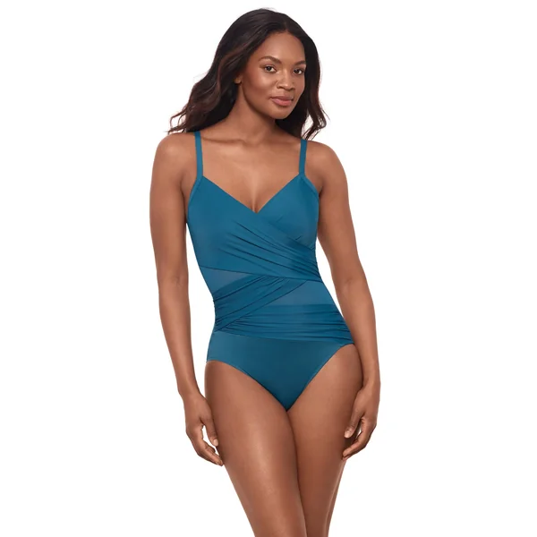 Mystique Underwire Surplice One Piece Swimsuit