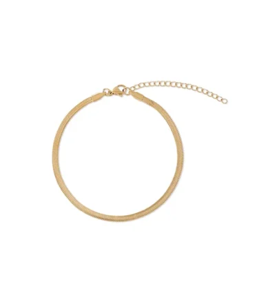 Nic Herringbone Chain Anklet