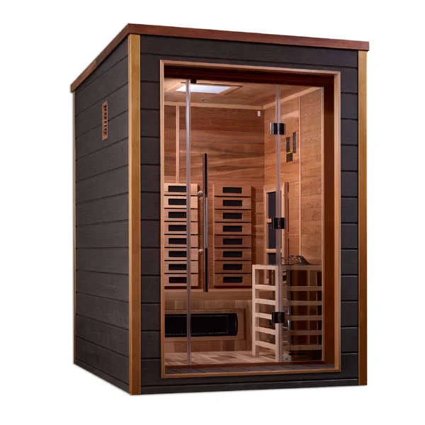 Nora 2 Person Outdoor-Indoor Hybrid Full Spectrum Sauna