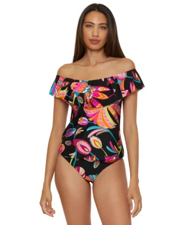 Off Shoulder Bandeau Tankini Top