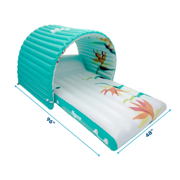 Paradise Dual Lounge & Canopy Platform | Multipurpose Lake Raft and Pool Float