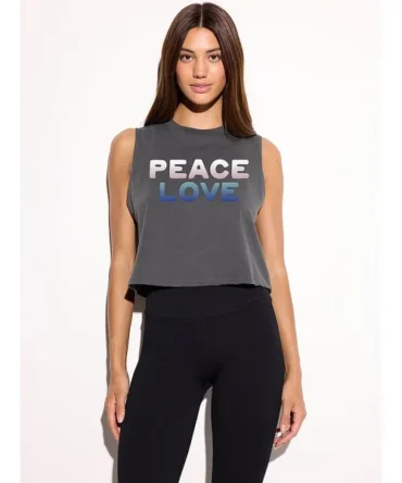 Peace Love Spirit Crop Tank