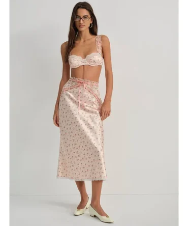 Peaches and Cream Midi Skirt