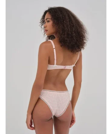 Petal Pink Gingham Cheeky Panty