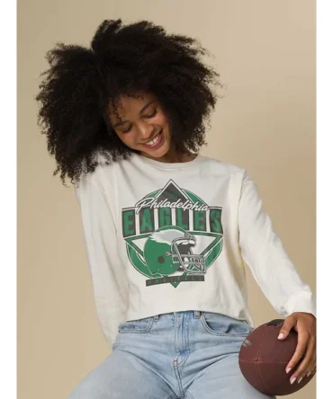 Philadelphia Eagles Helmet Crop Fleece