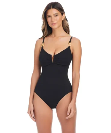 Pique Ole V-Wire One Piece Swimsuit