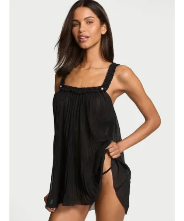 Pleated Ruffle Babydoll Set