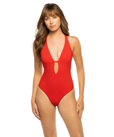 Plunge One Piece Swimsuit
