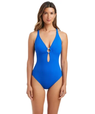 Plunge Ring One Piece Swimsuit