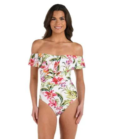 Polynesian Paradise Ruffle One Piece Swimsuit