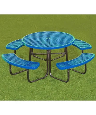 Portable Coated-Steel Round Picnic Tables