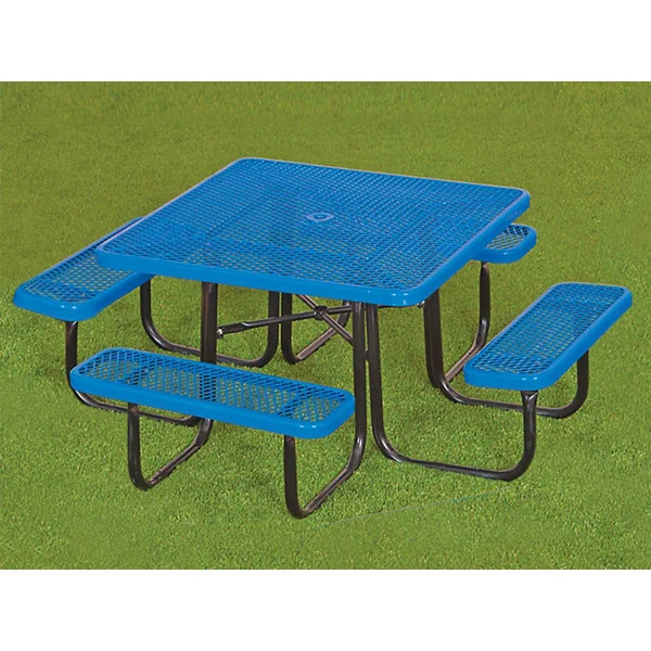 Portable Coated-Steel Square Picnic Tables