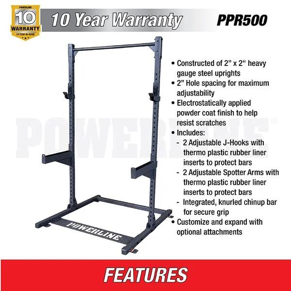 Powerline Half Rack PPR500-NEW IN BOX . Call For Lowest Price In the USA