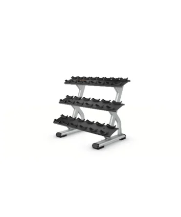 Precor Discovery™ Series 3‐Tier, 10 Pair Dumbbell Rack DBR0814