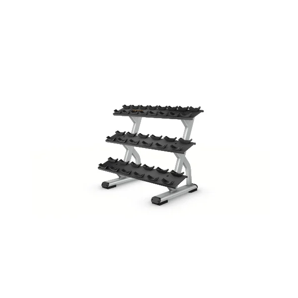 Precor Discovery™ Series 3‐Tier, 10 Pair Dumbbell Rack DBR0814