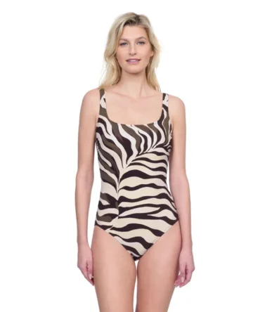 Printed One Piece Swimsuit