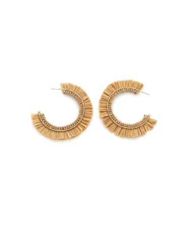 Raffia Hoop Earrings