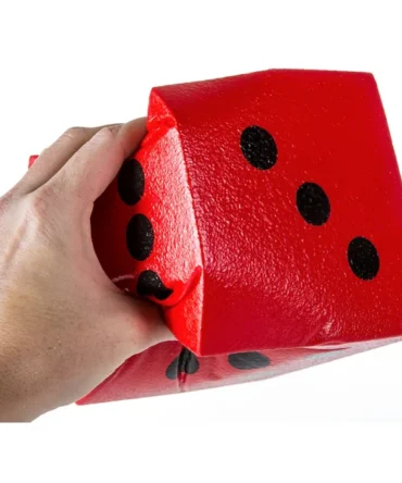 Rainbow Coated-Foam Dice