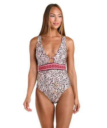 Reversible Keyhole Plunge One Piece Swimsuit
