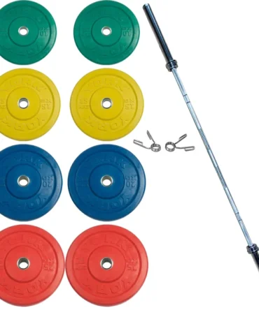 Rubber Training Bumper Plate Set (Color, Metric)