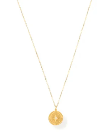 Rue Sunburst Disc Necklace