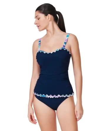 Ruffle Trim Tankini Top (D Cup)