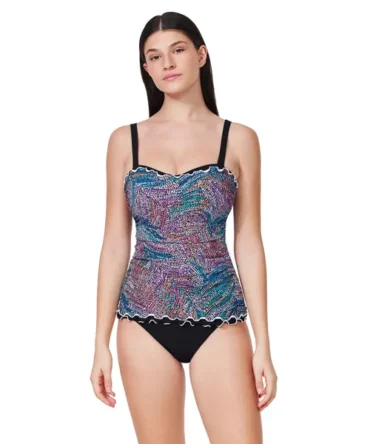 Ruffle Trim Tankini Top (E Cup)