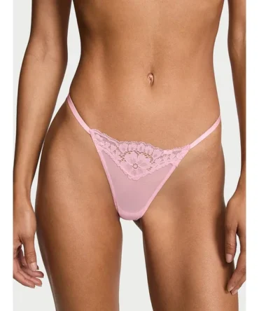 Satin Pom Pom V-String Panty