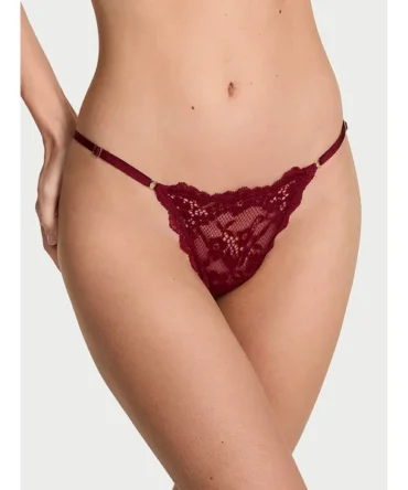 Satin Pom Pom V-String Panty