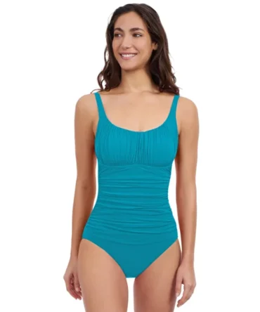 Scoop Neck One Piece Swimsuit
