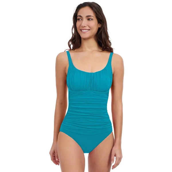 Scoop Neck One Piece Swimsuit