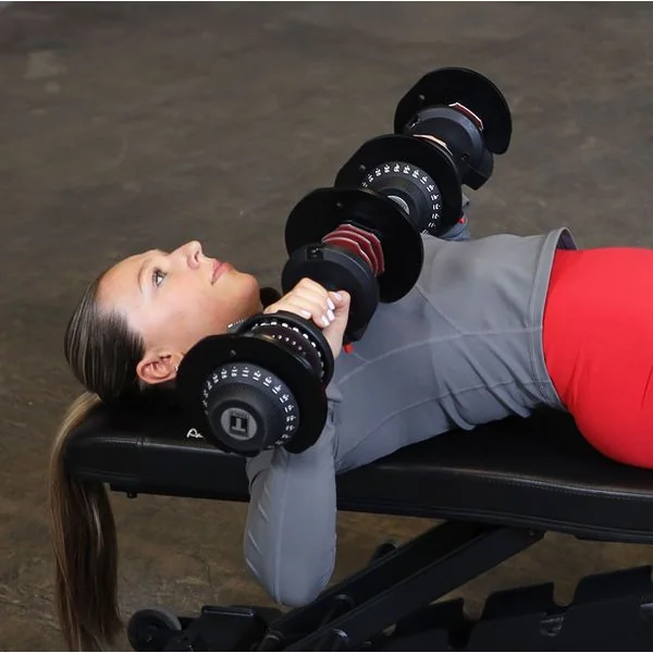 SDBX132 Body-Solid Tools Adjustable Dumbbell Pair-NEW IN BOX . Call For Lowest Price In the USA