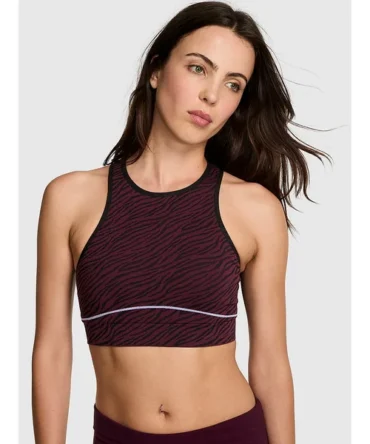 Seamless Contour High-Neck Sports Bra