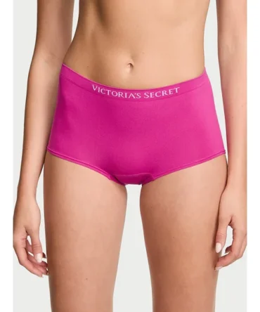 Seamless Ribbon Slot Boyshort Panty