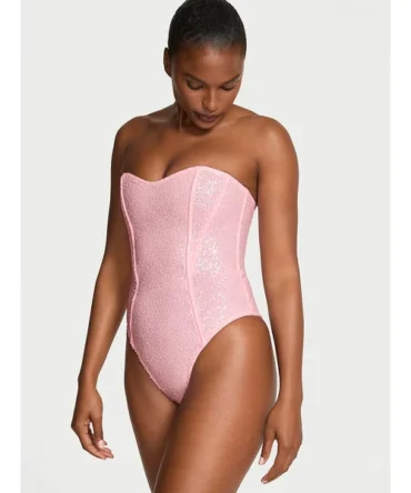 Sequin Strapless Bodysuit