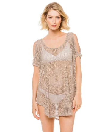 Sheer Cold Shoulder Tunic