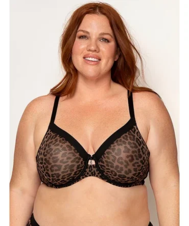 Sheer Mesh Full Coverage Unlined Underwire Bra
