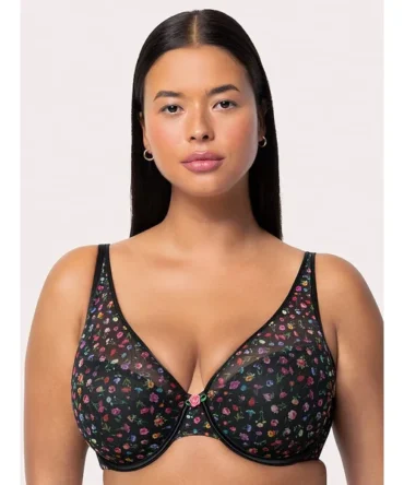 Sheer Mesh Plunge T-Shirt Bra