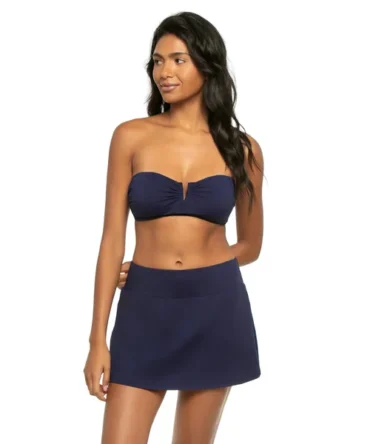 Shirred Bandeau Bikini Top