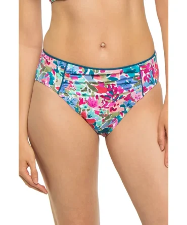 Shirred High Waist Bikini Bottom