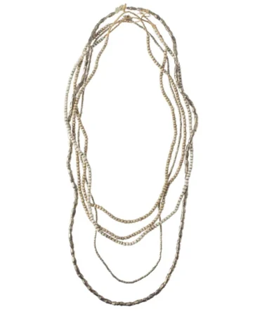 Shore Layers Metallic Bead Necklace