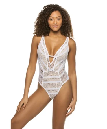 Show & Tell Plunge One Piece Swimsuit