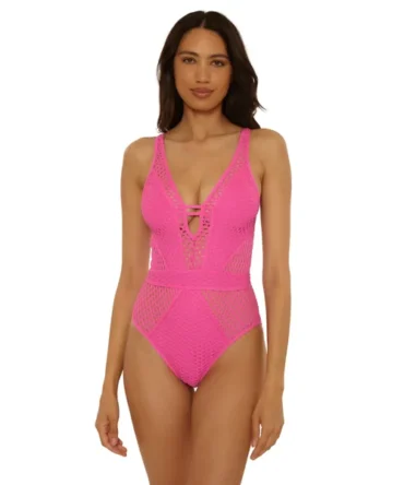 Show & Tell Plunge One Piece Swimsuit