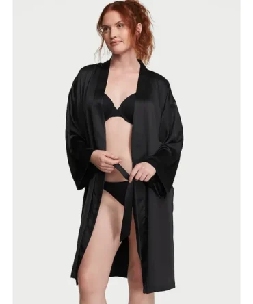Signature Satin Midi Robe