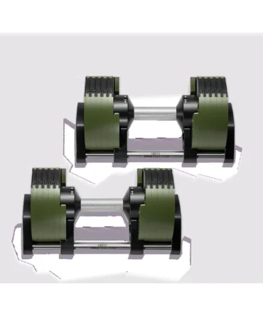 SMRTFT NÜOBELL 50lb Tactical Adjustable Dumbbells Set