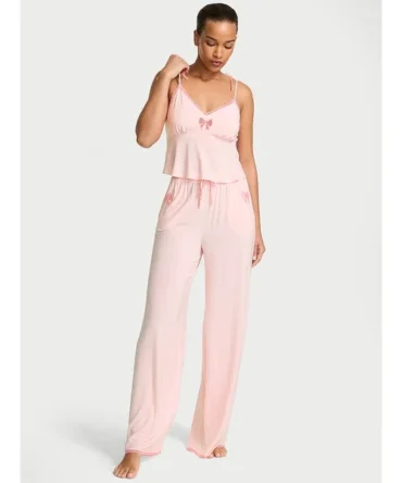 SoSoft™ Modal Bow Cami & Wide-Leg Pant Set