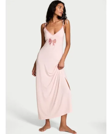 SoSoft™ Modal Bow Maxi Slip Dress
